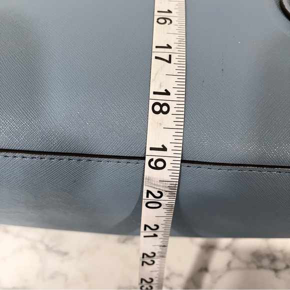 Michael Kors Jet Set Travel Tote Surf Blue Matching Hamilton Wallet - Picture 12 of 16